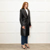 Ann Demeulemeester Black Leather Trench Coat