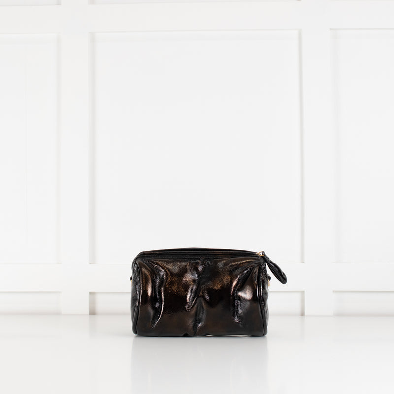 Anya Hindmarch Black And Bronze Chubby Barrel Bag