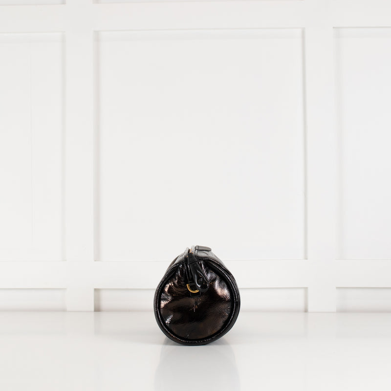 Anya Hindmarch Black And Bronze Chubby Barrel Bag