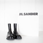 Jil Sander Black Leather Chelsea Ankle Boots