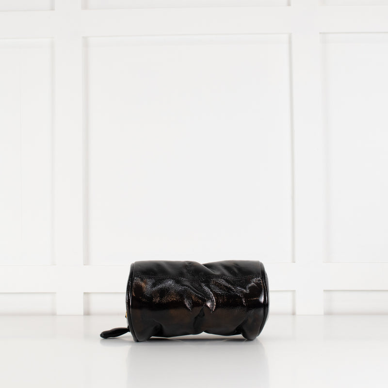 Anya Hindmarch Black And Bronze Chubby Barrel Bag