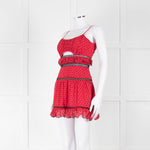 Self-Portrait Red Spot Mini Dress