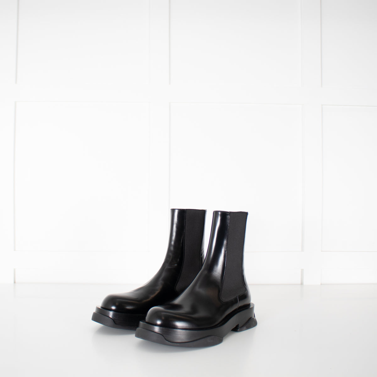 Jil Sander Black Leather Chelsea Ankle Boots
