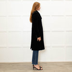 Theory Black Velvet Military Style Coat