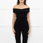 Toteme Black Knit Slip Through Top