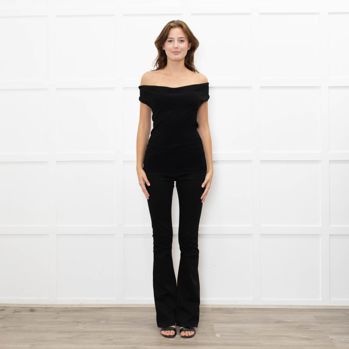 Toteme Black Knit Slip Through Top