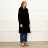 Theory Black Velvet Military Style Coat