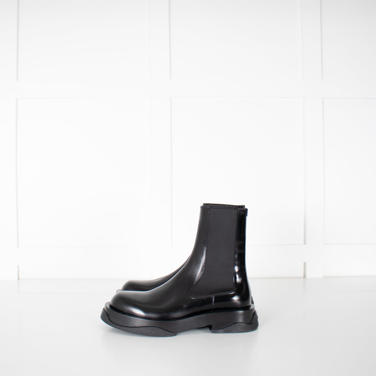 Jil Sander Black Leather Chelsea Ankle Boots
