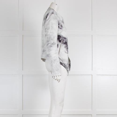 Helmut White and Grey Patterned Jacket