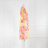 Antik Batik Orange Yellow Red Circle Print Kaftan Dress