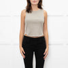 Agolde Greige Ribbed Tank Top