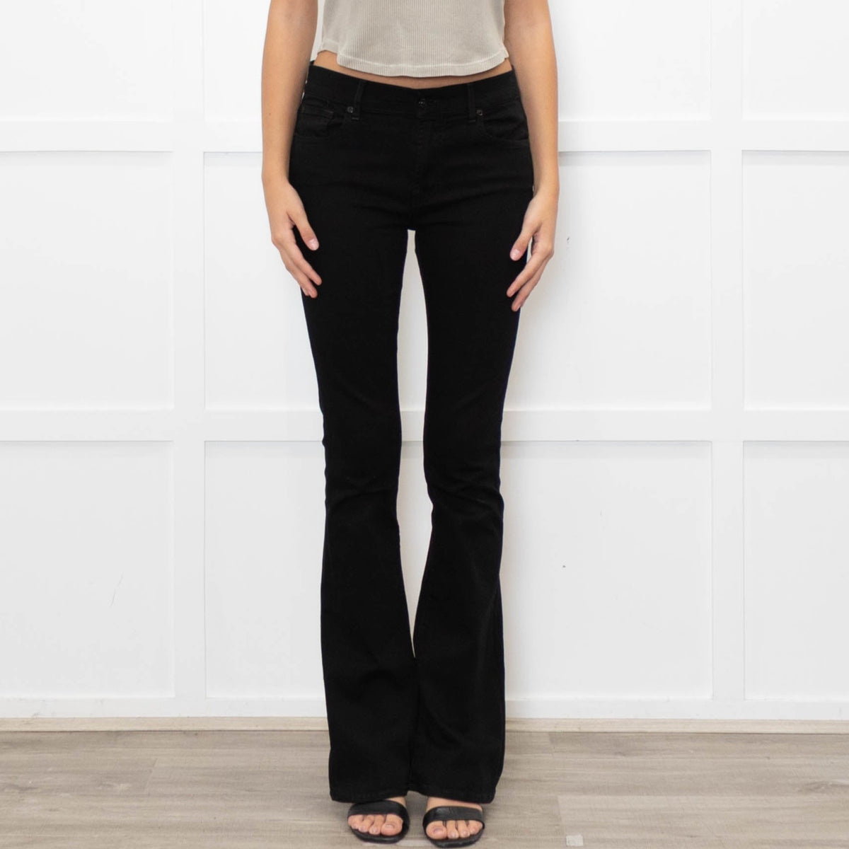 7 For All Mankind Black BAir Bootcut Jean