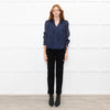 Ridley Navy Blue Lurex Top