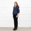 Ridley Navy Blue Lurex Top