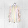 Ganni Yellow Pink Green Striped Shirt