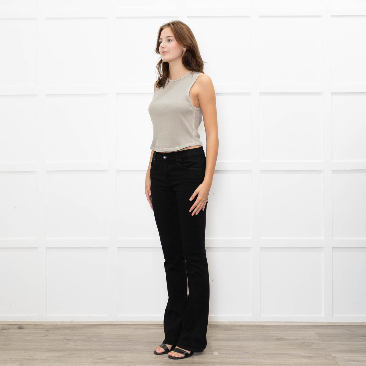 7 For All Mankind Black BAir Bootcut Jean