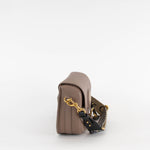 Cristian Dior Taupe Grained Calfskin Large Bobby Cross Body Bag