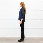Ridley Navy Blue Lurex Top