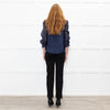 Ridley Navy Blue Lurex Top
