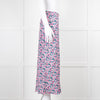 Rouje Pink Blue Floral Midi Skirt