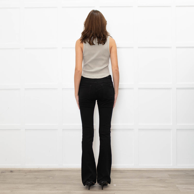 Agolde Greige Ribbed Tank Top