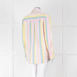 Ganni Yellow Pink Green Striped Shirt