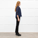 Ridley Navy Blue Lurex Top