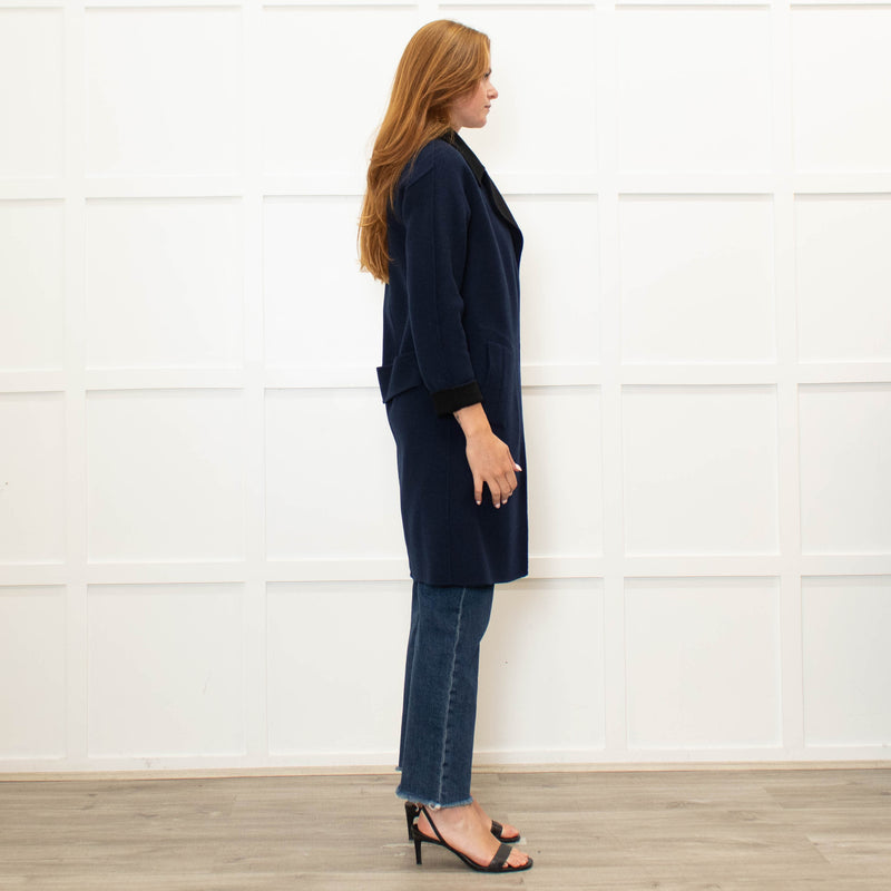 Rag & Bone Blue And Black Reversible Coat