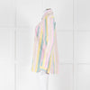 Ganni Yellow Pink Green Striped Shirt