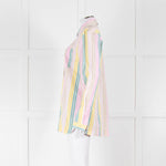 Ganni Yellow Pink Green Striped Shirt