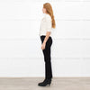 Diane Von Furstenberg Cream  Cotton  Bow Tie Detail Short Jacket