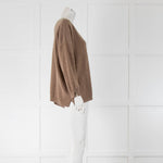 Jessimara Brown V Neck Cashmere Jumper
