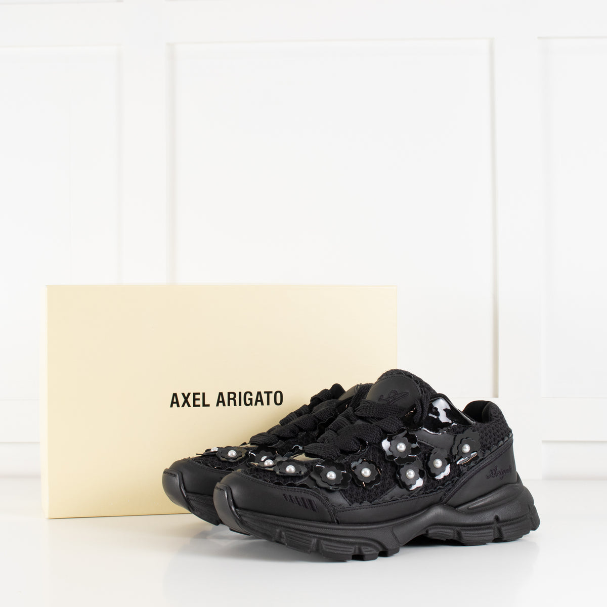Axel Arigato Black Marathon Flower Runner Shoes