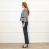 Marella Blue Cotton Trim Tweed Jacket