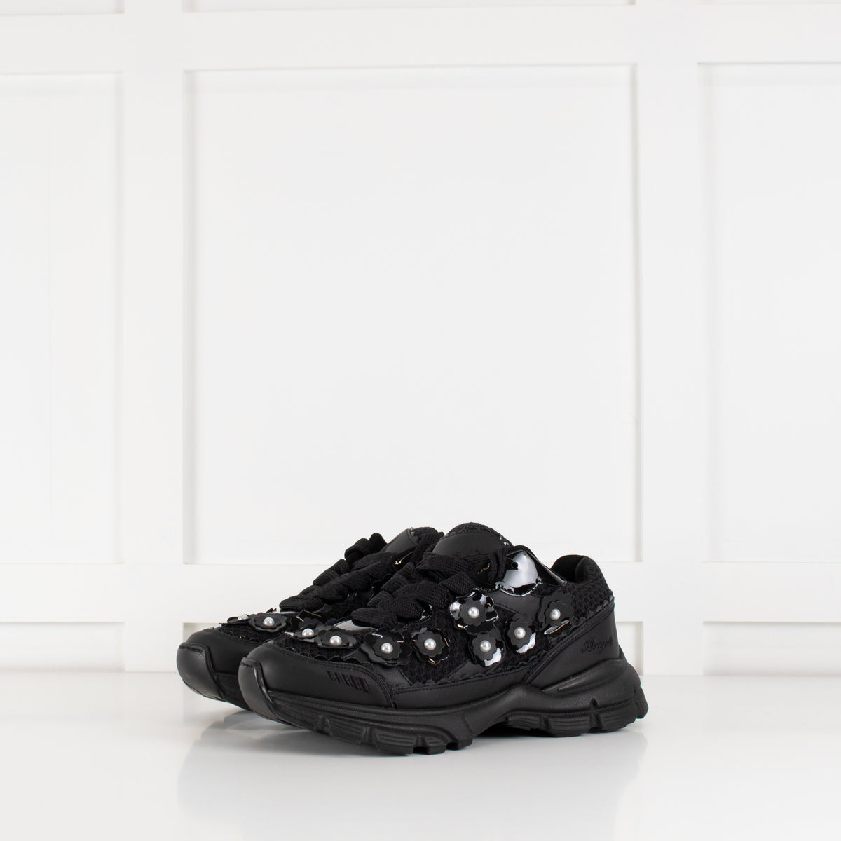 Axel Arigato Black Marathon Flower Runner Shoes