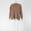 Jessimara Brown V Neck Cashmere Jumper