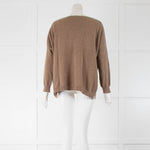 Jessimara Brown V Neck Cashmere Jumper