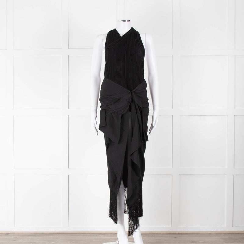 Jacquemus Black La Robe Drapeado