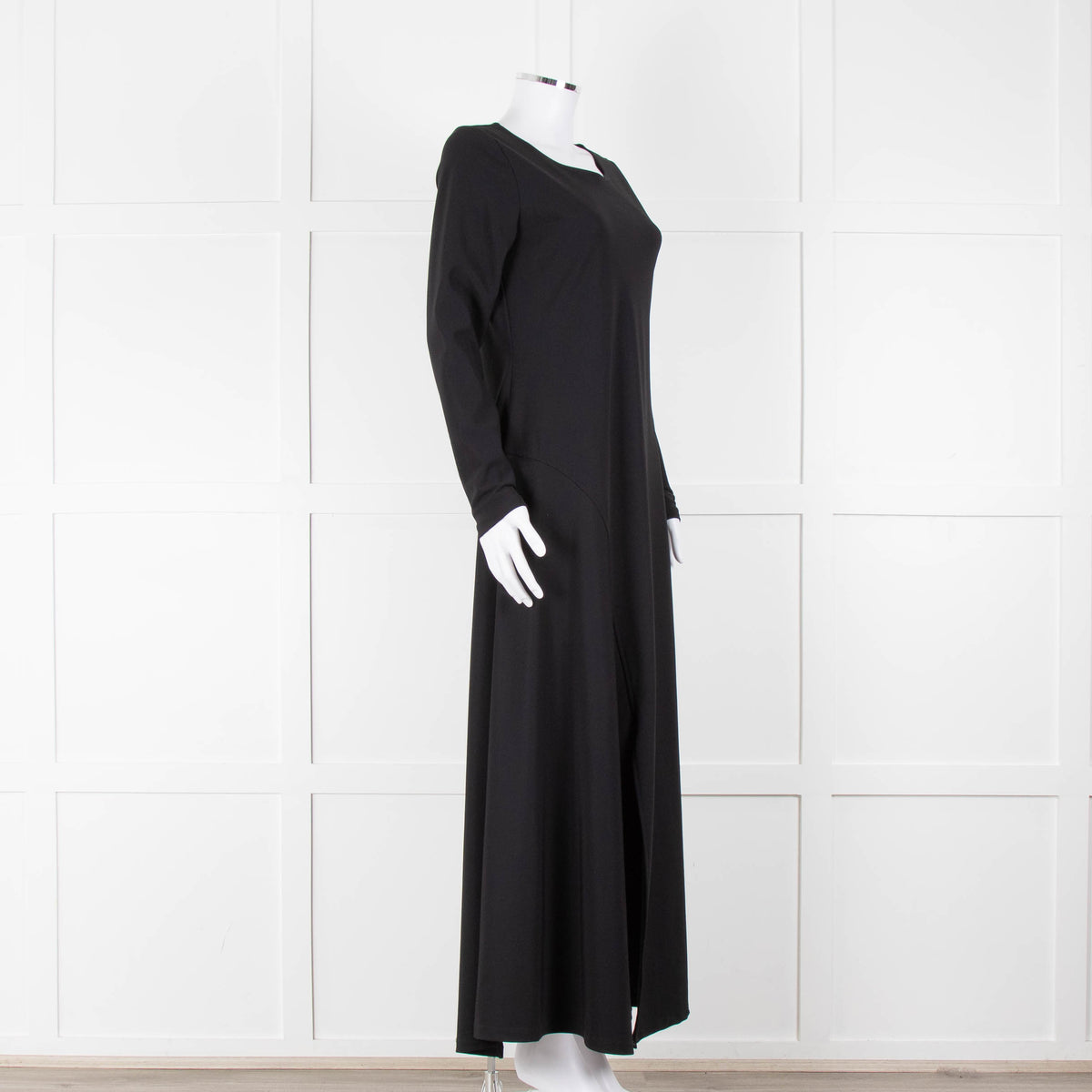 Sarah Pacini Black Spilt Bottom Long Dress