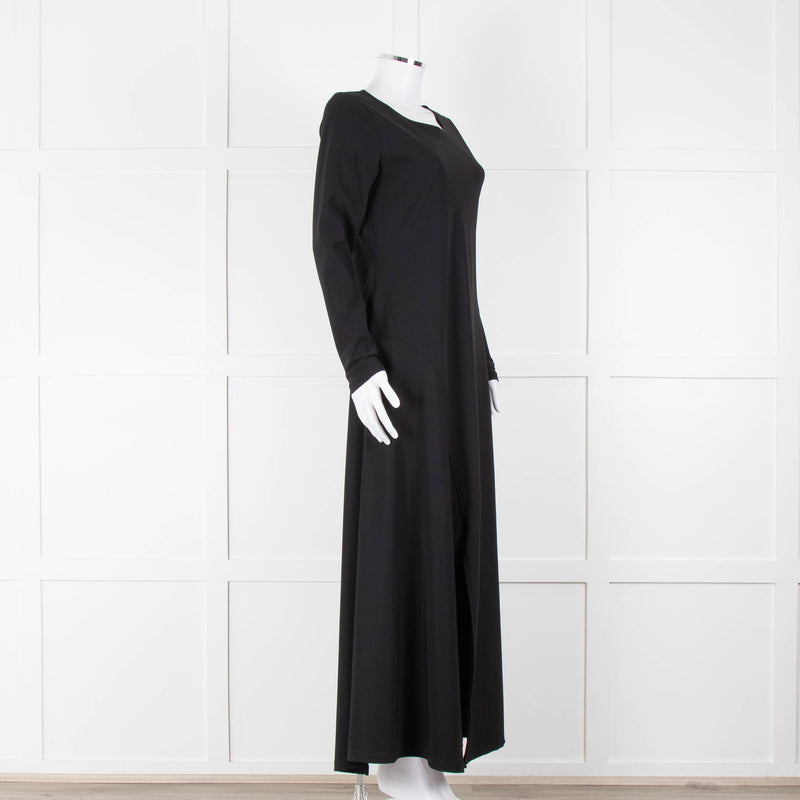 Sarah Pacini Black Spilt Bottom Long Dress