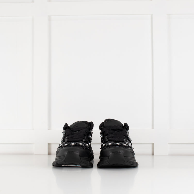 Axel Arigato Black Marathon Flower Runner Shoes
