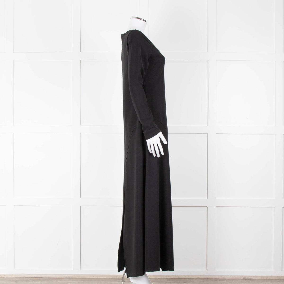 Sarah Pacini Black Spilt Bottom Long Dress