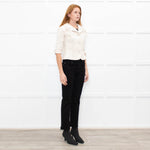 Diane Von Furstenberg Cream  Cotton  Bow Tie Detail Short Jacket