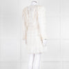 Ulla Johnson Cream Lace Frill Detail Mini Cotton Dress