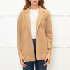 J Crew Sand Open Front Knit Blazer
