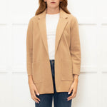 J Crew Sand Open Front Knit Blazer