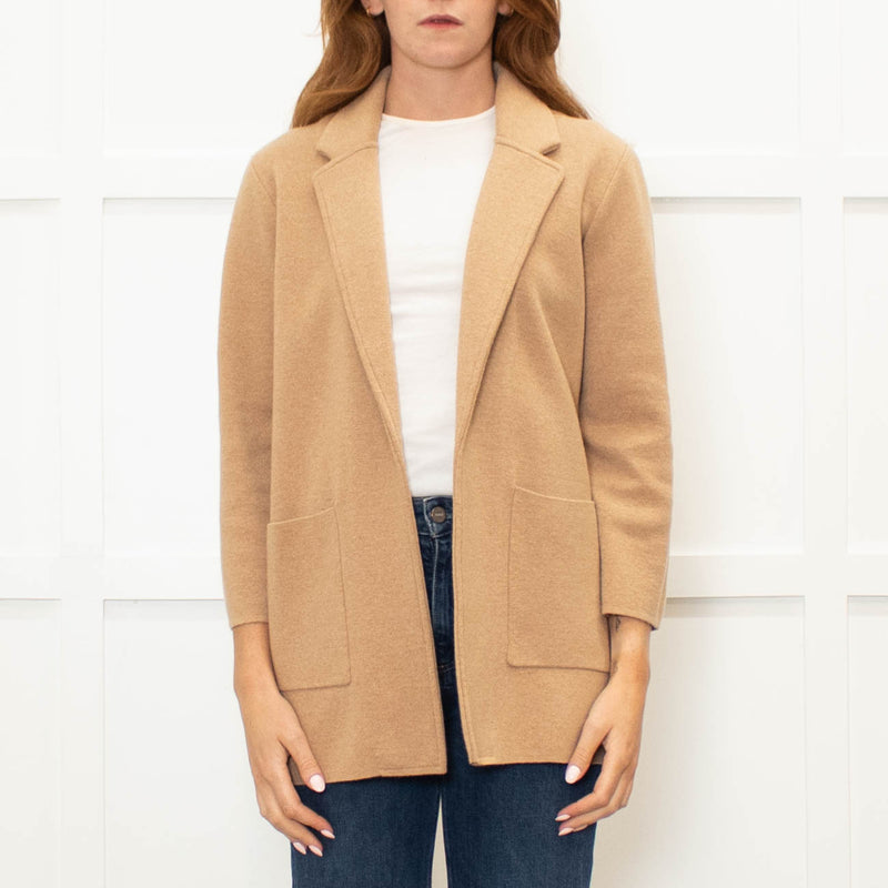 J Crew Sand Open Front Knit Blazer