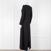 Sarah Pacini Black Spilt Bottom Long Dress