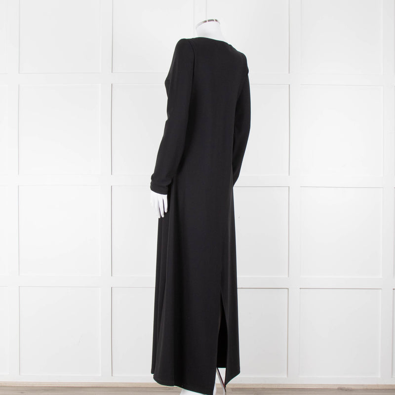 Sarah Pacini Black Spilt Bottom Long Dress
