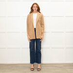 J Crew Sand Open Front Knit Blazer